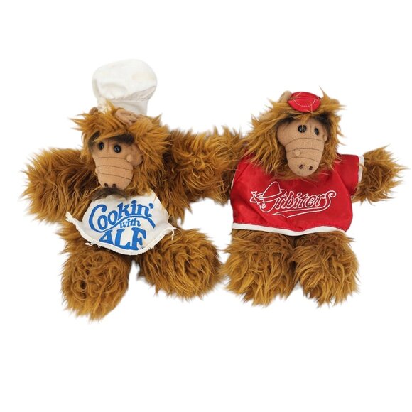Vintage Alf Burger King Plush Hand Puppets Chef Baseball Player 1988 - Picture 15 of 15